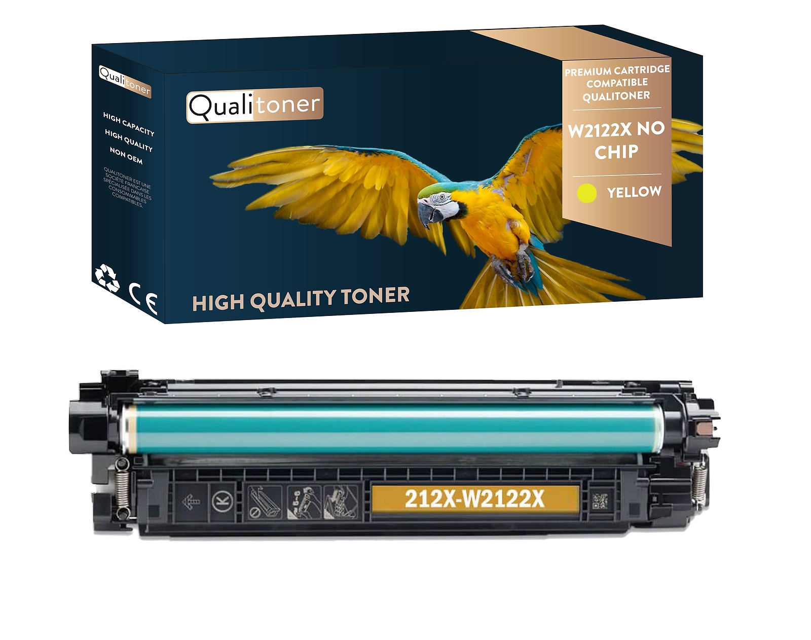 Toner W2122X compatible jaune pour remplacer la cartouche 212X de vos bureaux
