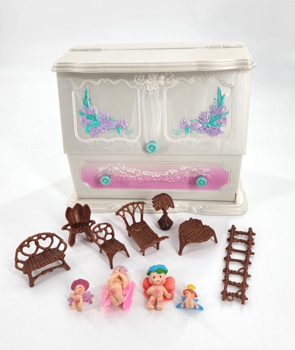 Vtg 1993 Kenner Fairy Winkles Secret Treasure Jewelry Box Playset 100