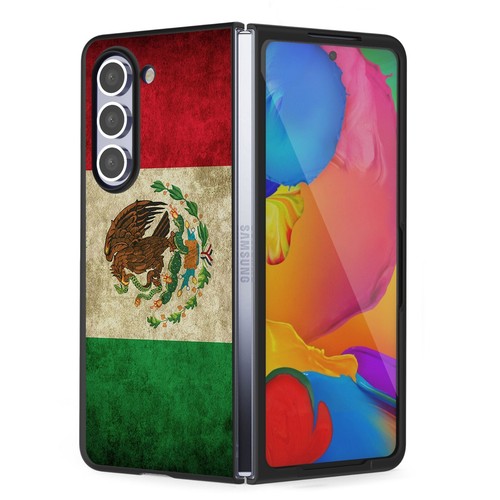 DESIGNED FLAG BLACK RED BLUE 2-PC SLIM GRIP Cover Case FOR GALAXY Z FOLD 5 PHONE - Picture 5 of 12