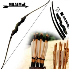 60" Longbow Takedown 30-60lbs Bow Hunting Recurve Bamboo Core Limbs Right Hand