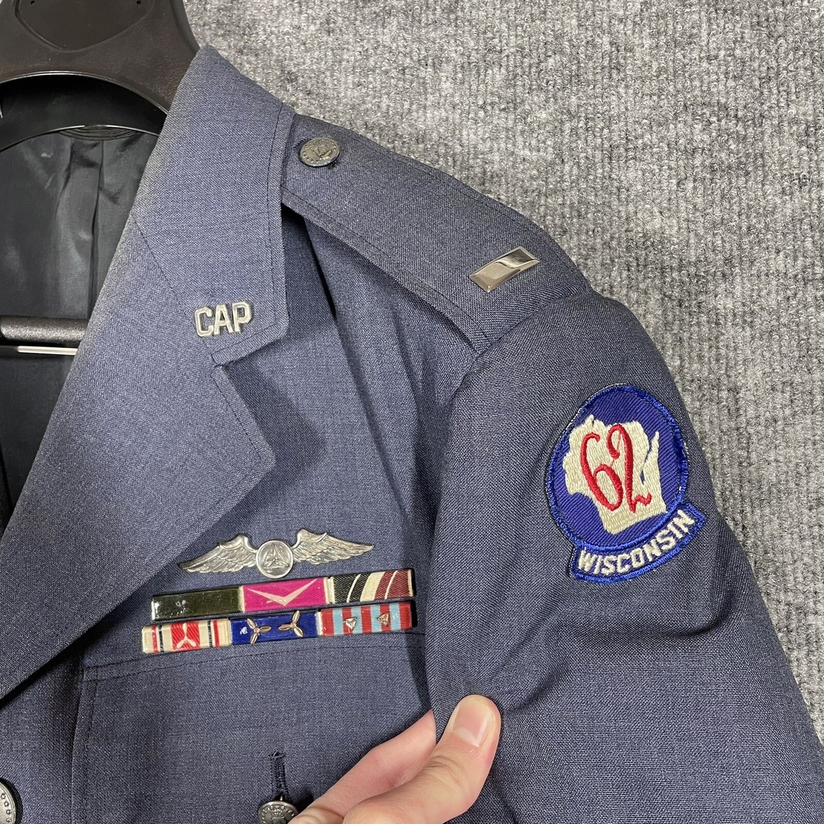 VINTAGE 40s 50s WWII Civil Air Patrol Uniform Wisconsin CAP Blues Jacket  Pants