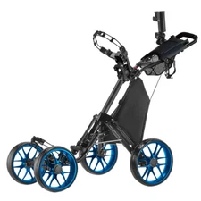 CaddyTek CaddyCruiser ONE Pro One-Click Folding 4 Wheel Golf Buggy - Blue