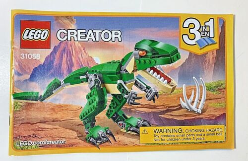 LEGO 31058 Creator Mighty Dinosaurs 3 in 1 Dinosaur Set T Rex Triceratops 174pc