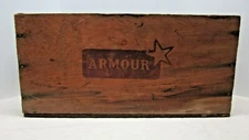 Vintage Wooden Packing Box - Armour Canning Co - 24 Cans - Corn Beef