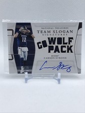 Carson Strong 2022 National Treasures Collegiate Auto /25 SP Eagles