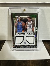 Josh Giddey / Tre Mann 2021-22 Panini Contenders Dual Patch GREEN CRACKED ICE