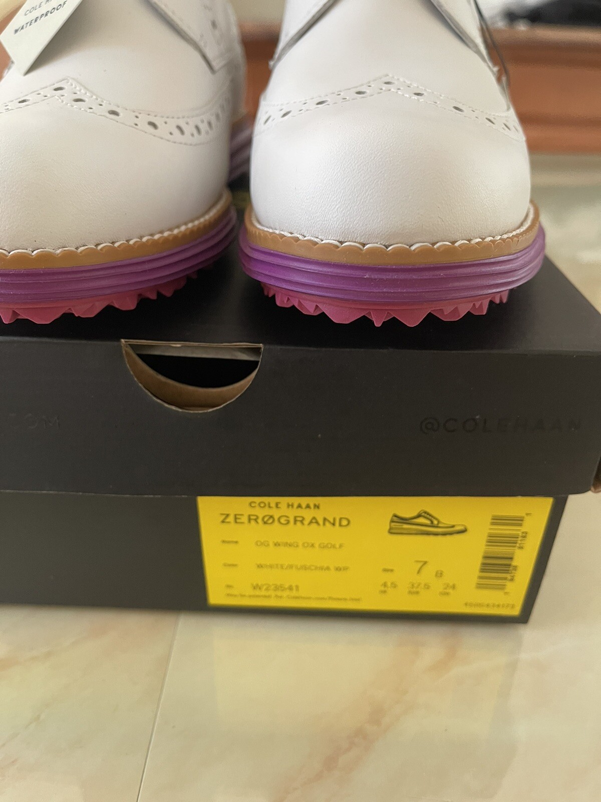 Cole Haan Women’s Zerogrand OG Wingtip Oxford Golf Shoes Size 7 NWB