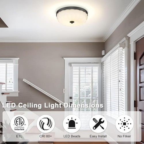 New 15W LED Ceiling Light Flush Mount Fixture with Remote Control 12'' Fast Ship - Picture 2 of 9