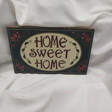 Home Sweet Home Wood Farmhouse Sign Rustic Shelf Sitter Home Decor Wall Art