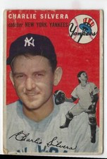 1954 Topps Charlie Silvera New York Yankees #96