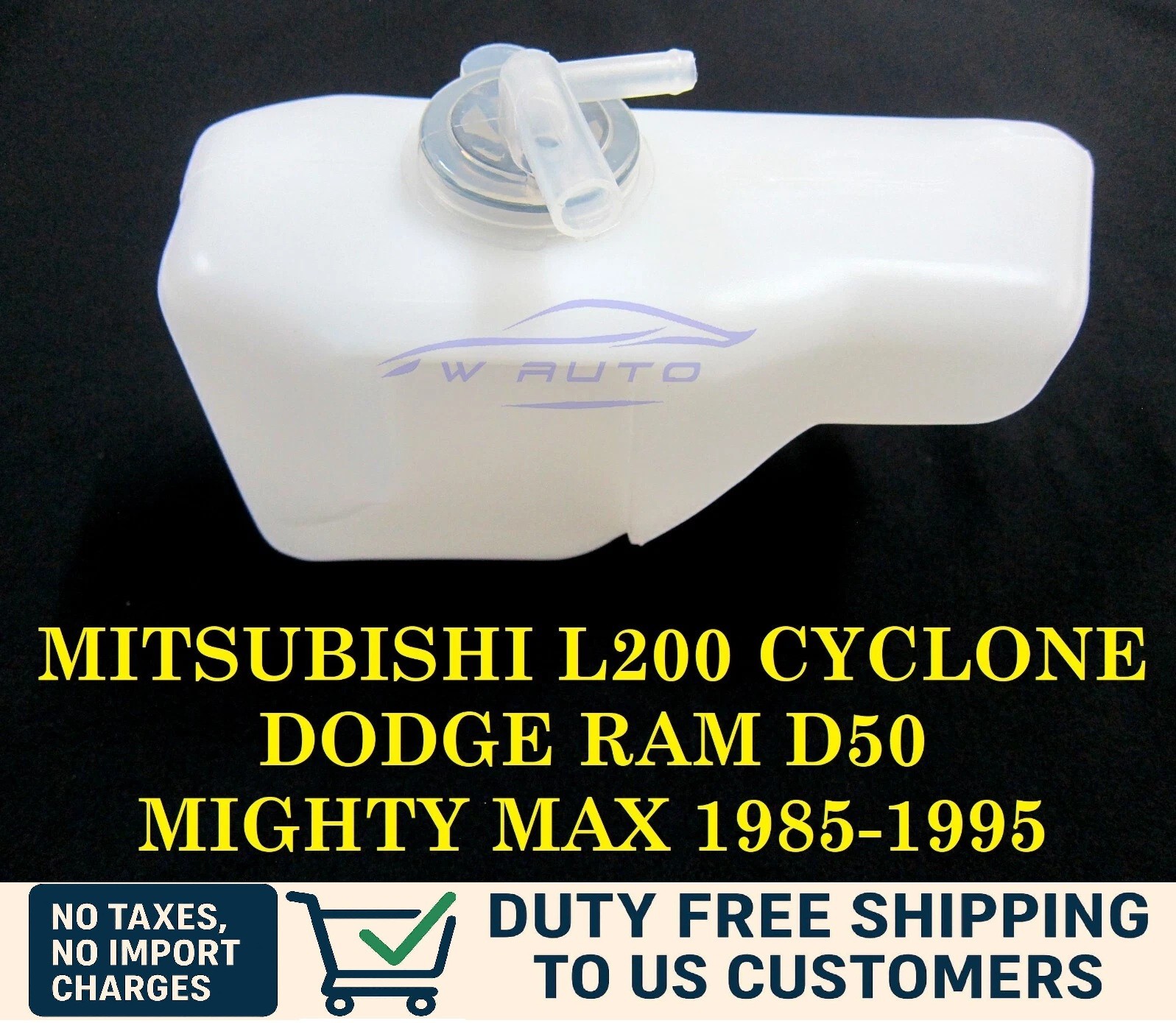 Coolant Radiator Reserve Water Tank Fit Dodge RAM 50 Mitsubishi Mighty Max 87-96