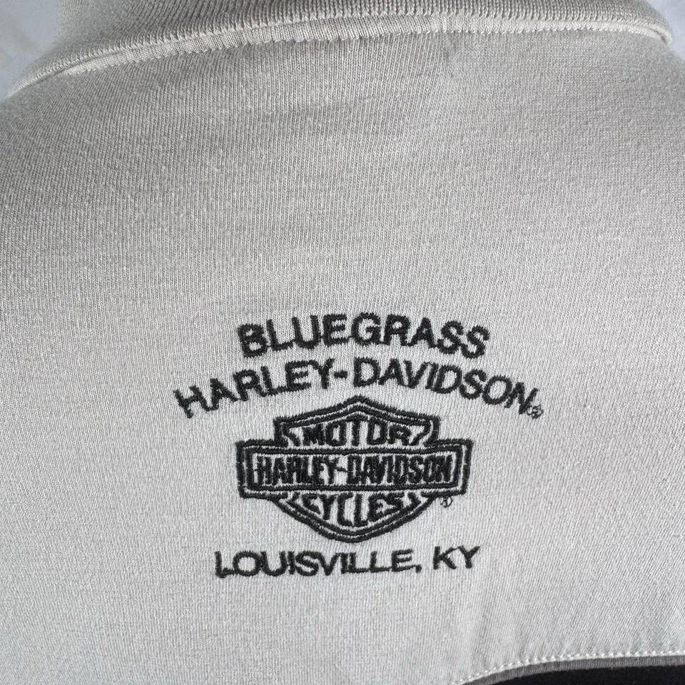 🛑 Polo Harley Davidson/Logo Negro Gris Tostado XL Louisville, Ky 2013 Foto 4 de 4