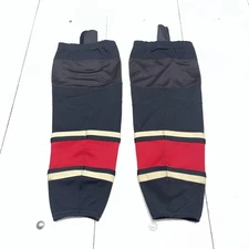 CSG Hockey Socks Youth 24 Inch Black Red Gold Striped Gamewear Pair Gear Canada