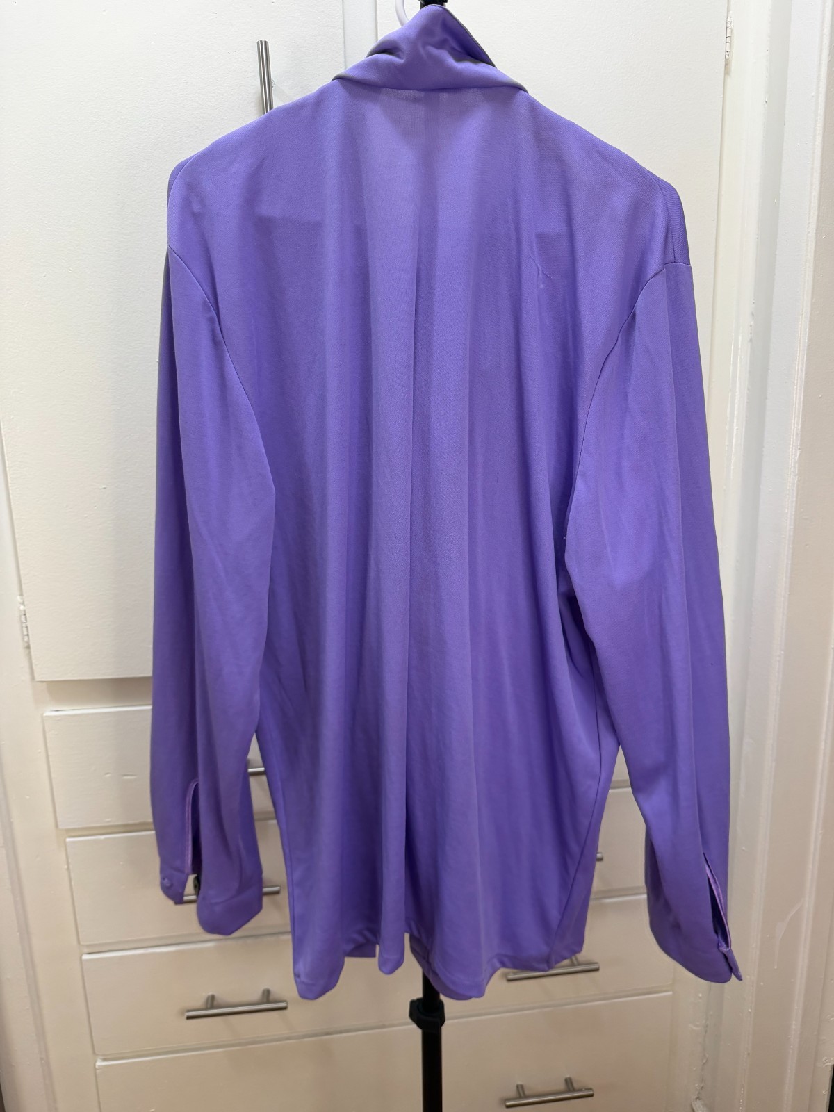 Purple Ruffle Front Button Down Blouse Women’s US… - image 5