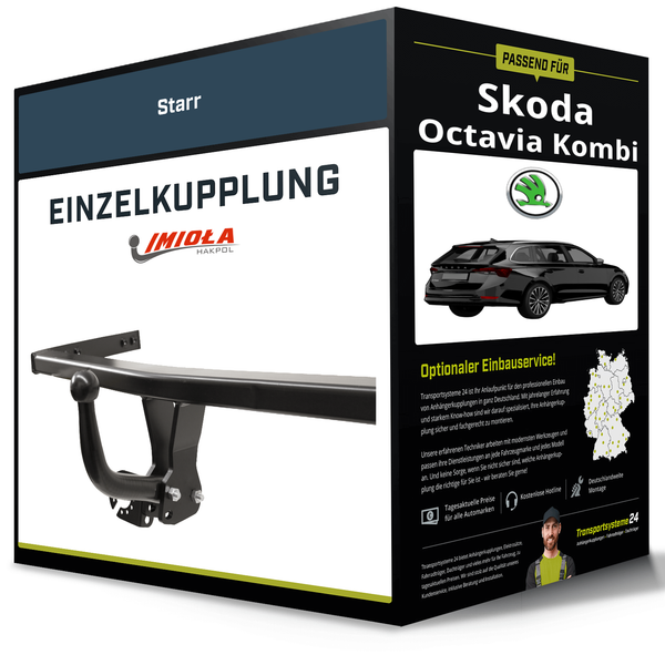 Starre AnhäNgerkupplung für Skoda Octavia Kombi 12- III Typ 5E5 Imiola Hak-Pol-image