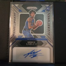 Panini Prizm Sensational Signatures Rookie Auto Dereck Lively II Mavericks