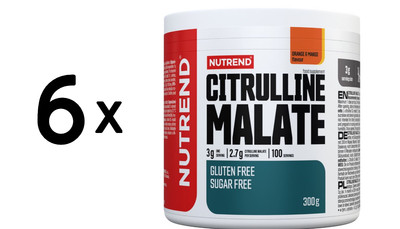 6 x Nutrend Citrulline Malate, Orange & Mango - 300g (49,97 EUR/kg)