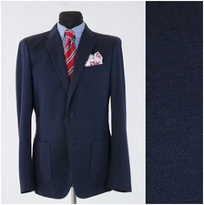 Mens Unstructured Blazer 38R US Size UNIQLO Navy Blue Cotton Sport Coat Jacket