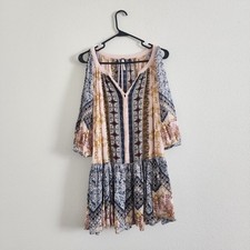 Free People Portobello Road Cold Shoulder Tunic Mini Dress size small
