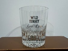 Wild Turkey Rare Breed Bourbon Whiskey Gold Trim Rocks Glass - 3 7/8" Tall
