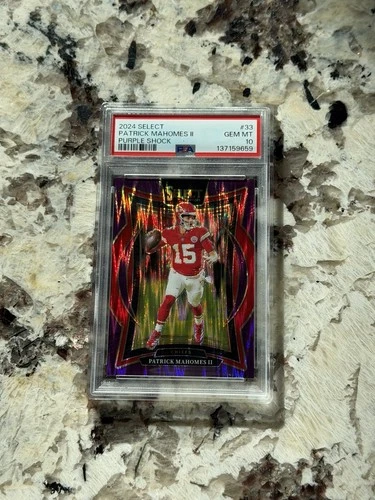 🔥2024 Select - Concourse Patrick Mahomes II #33 Purple Shock /360 PSA 10 💎