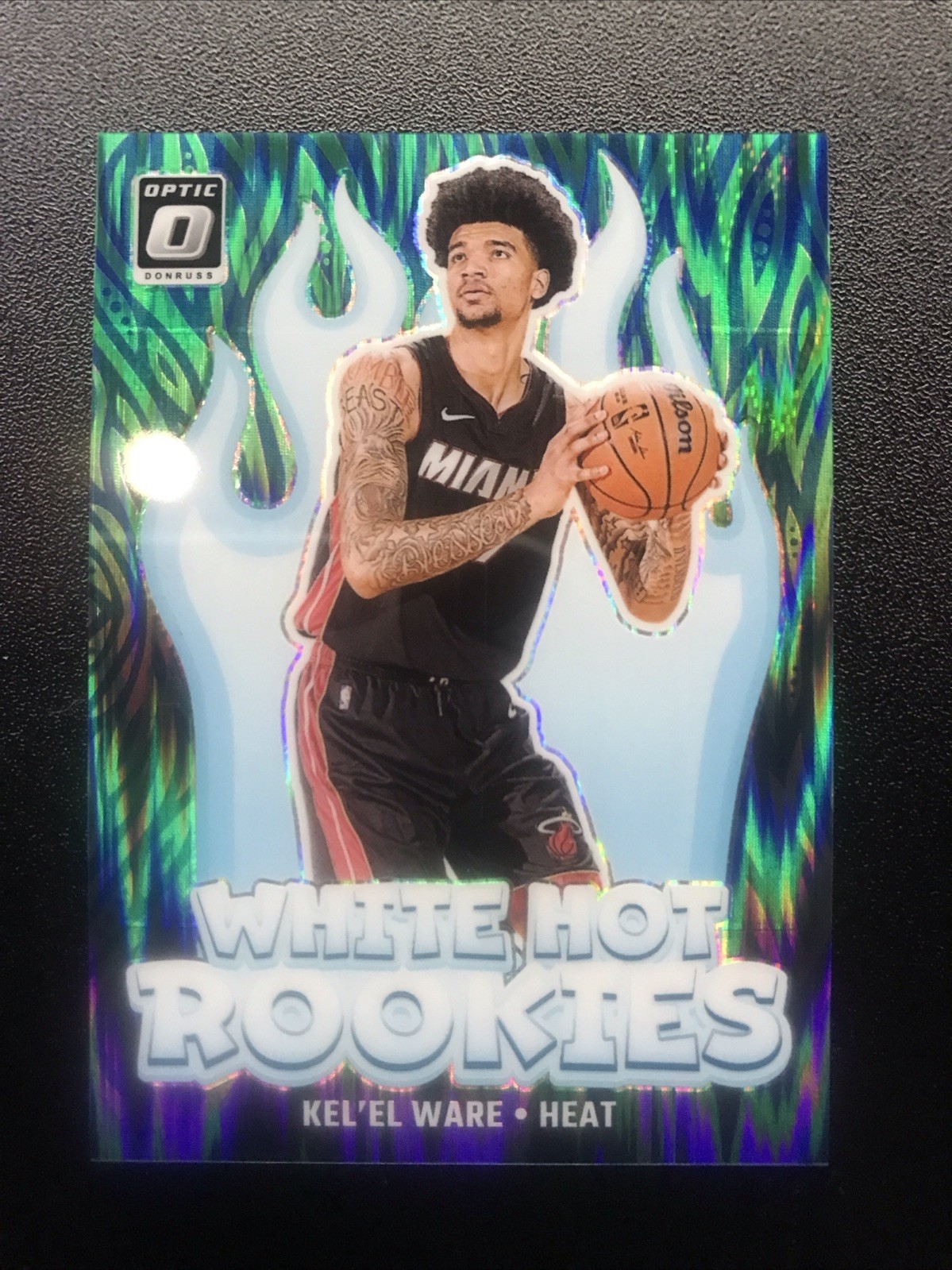 2024-25 Panini Optic #5 Kel'el Ware White Hot Rookies Green Shock 135/149