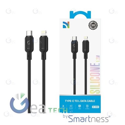 NCC Kabel Von Neu Laden Usb-C Light XC-0202 Silikon 36W Fast Charging 1.2M Black