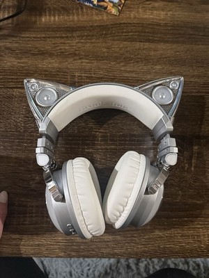 Ariana Grande Brookstone Silver Light-Up Cat Ear Headphones