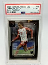 2023-24 TOPPS MUSEUM CHAMPIONS LEAGUE BLACK 9/10 JAMAL MUSIALA BAYERN PSA 8