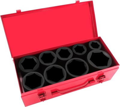 1 Inch Drive Deep Impact Socket Set,9 1Drive 9PC SAE (1-2) 