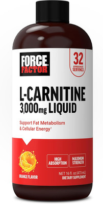 Force Factor L Carnitine Supplement, Liquid L-Carnitine 3000 Mg to Help Turn Fa
