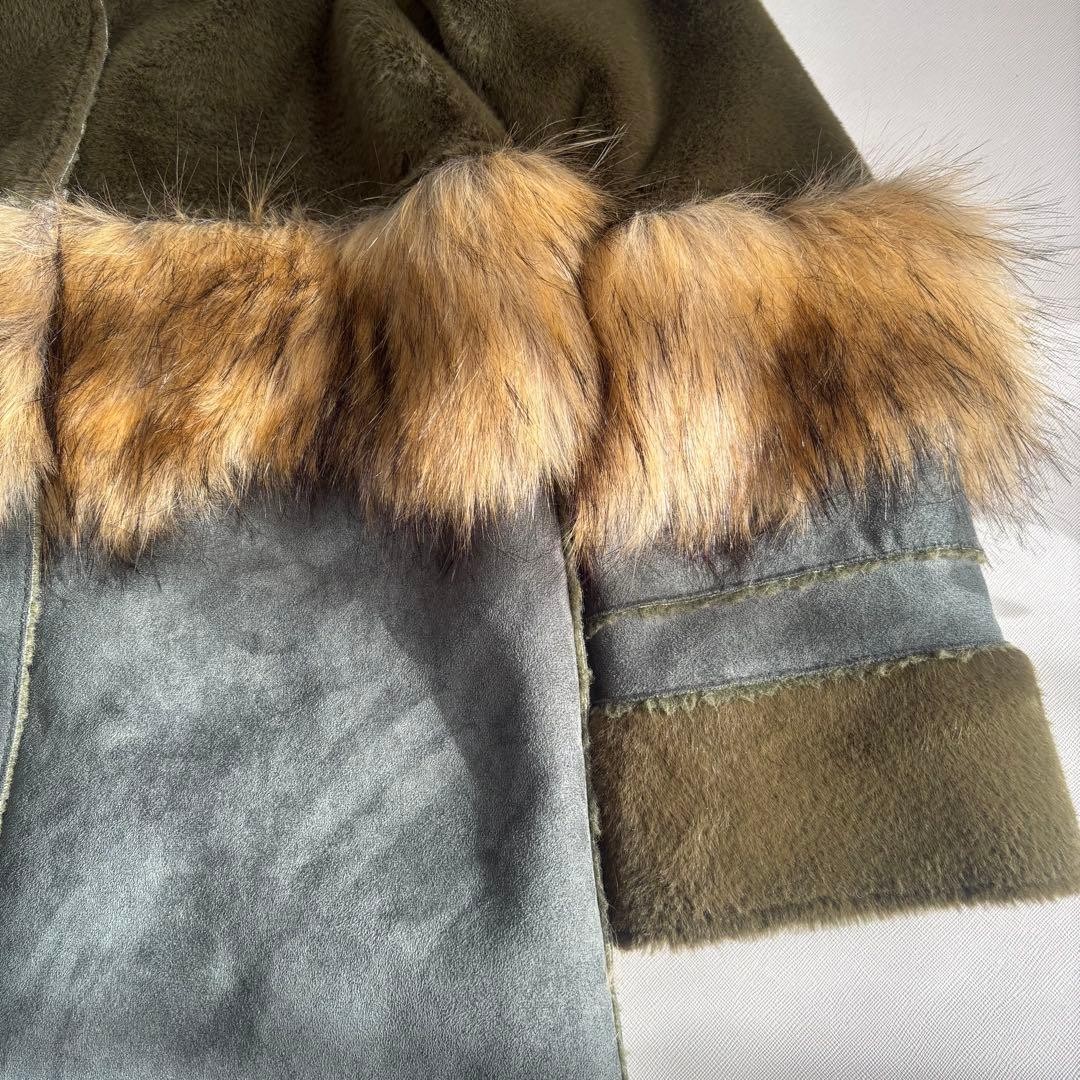 AMERI FUR DOCKING MOUTON COAT Green - image 5