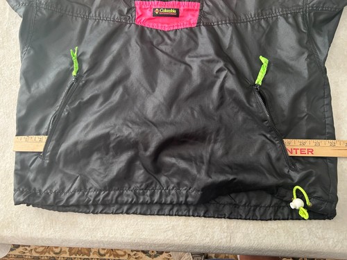 Vintage Columbia Sportswear Damen schwarz neon Colorblock Nylon Pullover Jacke-L - Bild 11 von 13
