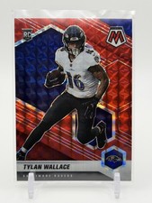 Tylan Wallace 2021 Panini Mosaic #326 Prizm Red Rookie RC Baltimore Ravens