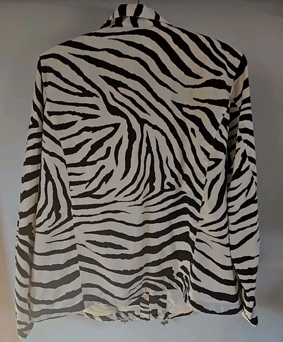 RALPH LAUREN L-RL LAUREN Active Womens Brown Zebra Print Wind Zip Jacket Size 1X - Picture 5 of 12