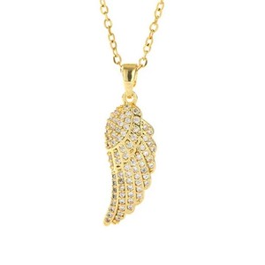 Authentic 2.10Ct Round Cut Real Moissanite Women's Feather Pendant 14k Yellow Gold Plated.