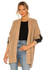 468 BROCHU WALKER women's "Jenna" wool knit cardigan sweater - Camel - S