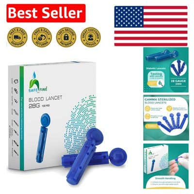 28G Twist Top Blood Lancets - 100 Sterile Lancets for Safe Diabetes Testing