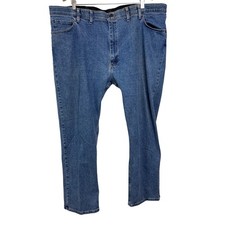 Wrangler Regular Fit Mens 44x30 Blue Denim Jeans 96CFWLW Comfort Guaranteed D13