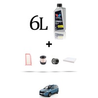 Hoffcar Set Service 4 Filter Und 6L ÖL FüR Dacia Dokker 1.5 Dci 55Kw Von 2012