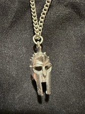 Roman Spanish Helmet Pendant With Silver Chain In Gift Bag