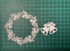 Christmas Season Wreath & Bells Metal Cutting Dies . Scrapbooking , DIY. C*40