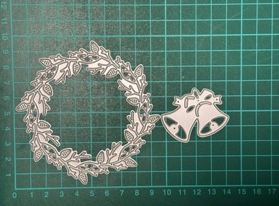 Weihnachtszeit Kranz & Glocken Metall Stanzformen. Scrapbooking, DIY. C*40