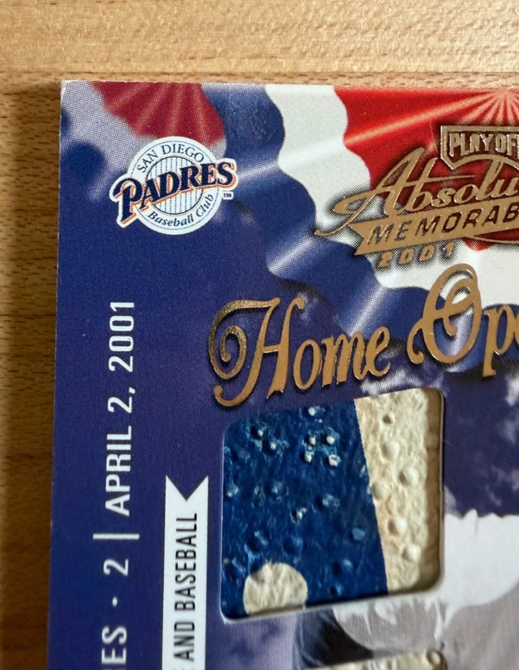 2001 PLAYOFF ABSOLUTE MEMORABILIA TONY GWYNN HOME OPENER SOUVENIRS 14/25 - Image 4 of 4