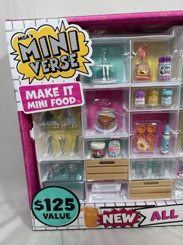 MGA's Miniverse, Make It Food, Tutto quello che puoi mangiare da collezione, 101+ pezzi con custodia - Foto 5 di 9