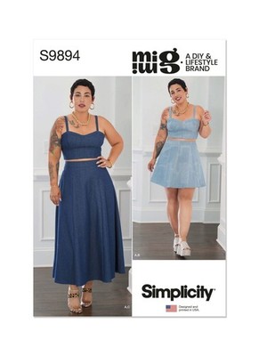 Simplicity Schnittmuster S9894 Top & Rock von Mimi G Style 20w-28w NEU UNGESCHNITTEN