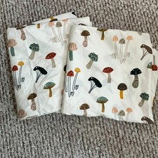 Set of 2 King Size Mushroom Botanical Pillowc...