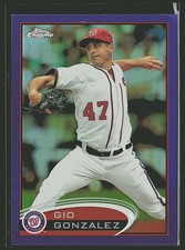 2012 Topps Chrome #53 Gio Gonzalez Purple Refractors