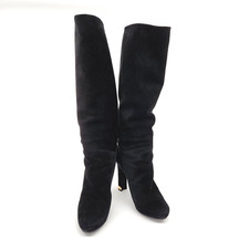 Louis Vuitton Suede Long Boots Pre-owned Black Women's Footwear