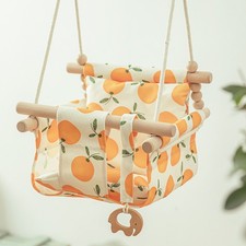 Cotton Canvas Baby Swing Chair Hanging Swing Indoor Outdoor Safety Baby Children